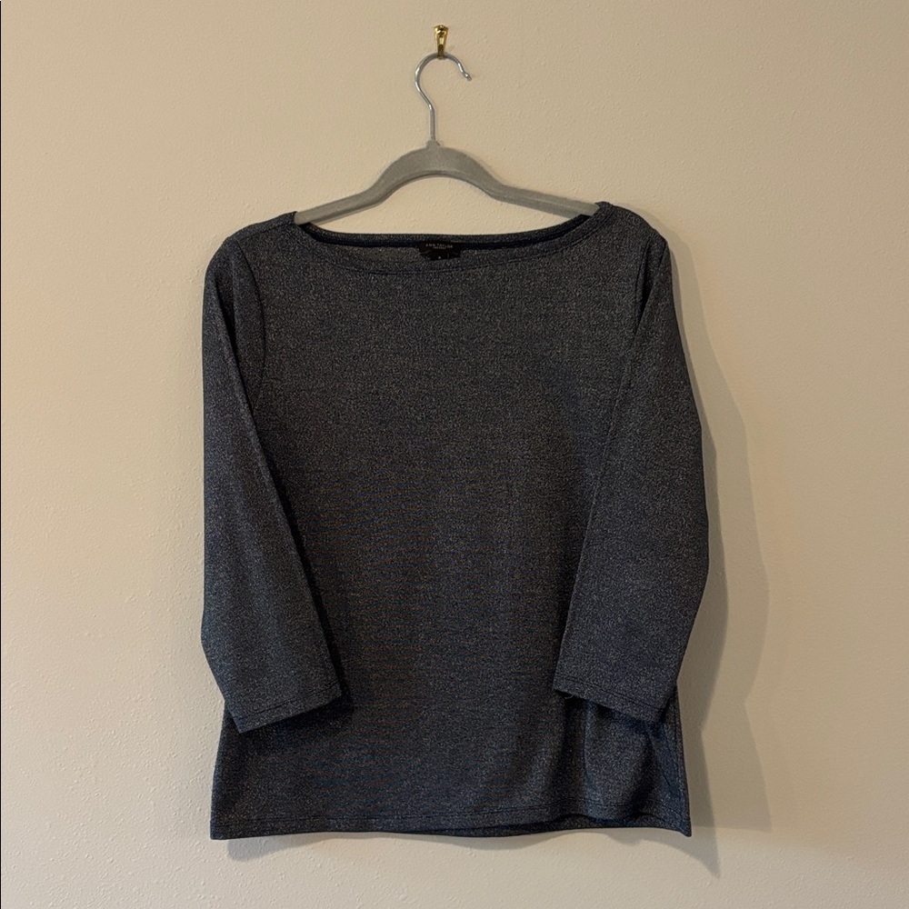 Ann Taylor Factory Sparkling Navy Top